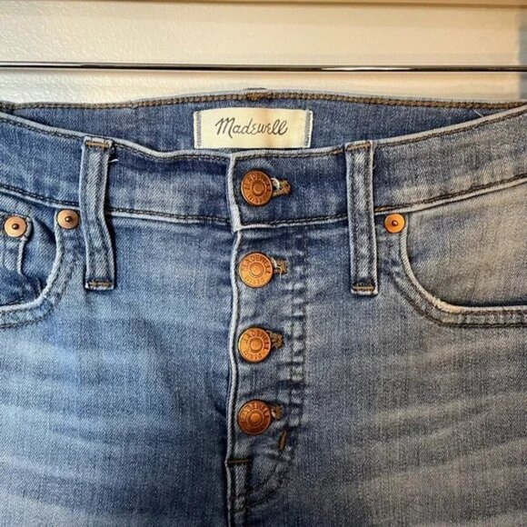 Madewell Cali Demi-Boot Jeans in Bess Wash: Button-Front Edition Size 25 - Picture 10 of 12